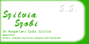 szilvia szobi business card